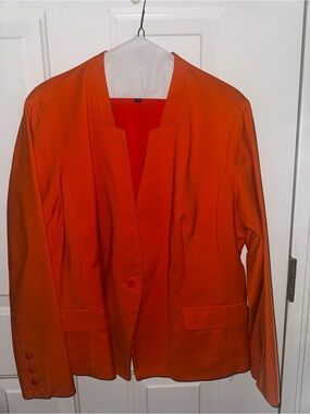 Eloquii Vibrant Orange Tailored Stretch Blazer - Size 20 - EUC